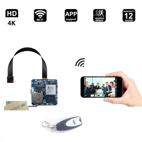 4K WiFi камера видеонаблюдения Мини-беспроводная камера обнаружения движения Няня-камера Система безопасности Видеомонитор с дистанционным просмотром (wc008X1a)